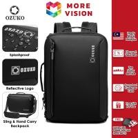 ราคา OZUKO Men Travel Business Laptop Backpack Sling Convertible มัลติฟังก์ชั่นกันน้ํา USB ชาร์จ 15.6 "Beg Galas Kerja (54154945286)