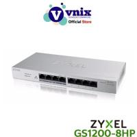 ราคา ZYXEL รุ่น GS1200-8HP อุปกรณ์ 8 Port Web Managed PoE Gigabit Switch (13317299274)