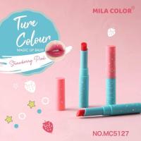 ราคา (MC5127) MILA COLOR Magic Lip Balm Strawberry Pink ลิปมัน มีสี ให้ความชุ่มชื้นแก่ริมฝีปาก 24 ชม. (27756706111)