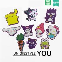 ราคา 2026 สไตล์ใหม่รองเท้าหลุมรองเท้าดอกไม้รองเท้าการ์ตูน Sanrio diy รองเท้าหัวเข็มขัด Melody Kuromi (29211535818)