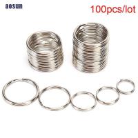 ราคา AOSUN100 ชิ้น/ล็อตพวงกุญแจ DIY โลหะผู้ถือกุญแจแยกแหวน Hoop ห่วงโลหะ K (46855145176)