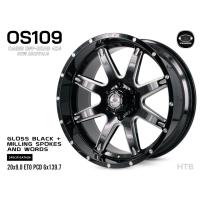ราคา ล้อแม็ก OASIS OS109 ขอบ 20x9.0 ET0 6รู139.7 สีดำกลึง Gloss Black Milling Spokes and Words (1 วง) (42802565059)