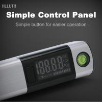 ราคา hlluth KKnoon เครื่องชั่งกระเป๋าเดินทางดิจิตอล 110lb/50kg ที่แขวนแบบพกพาพร้อมจอแสดงผล LCD สัญญาณเตือนเกินพิกัด เทปวัดฟอง (รุ่นสายรัดแผงสแตนเลสปัดเงา) (49756130924)