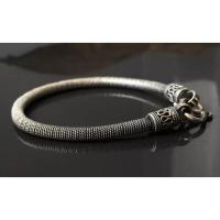 ราคา สร้อยข้อมือเงินแท้ สร้อยข้อมือผู้ชาย สร้อยข้อมือ925 เงินรมดำ (8413547718)