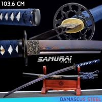 ราคา Damascus Steel เหล็กกล้าดามัสกัส JAPAN Samurai Sword ดาบซามูไร ญี่ปุ่น คาตานะ Katana ดาบนินจา Ninja ดาบยากูซ่า Yakuza (28775391739)