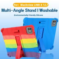 ราคา เด็กสําหรับ Blackview LINK 8 12.7 นิ้ว 2025 ฝาครอบแท็บเล็ตกันกระแทกสําหรับ Blackview LINK 8 12.7 "ขาตั้งซิลิคอนเกราะป้องกัน (44478174739)