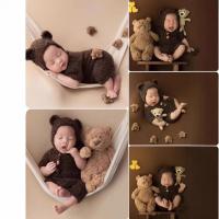 ราคา ทารกแรกเกิดการถ่ายภาพเสื้อผ้าอุปกรณ์ประกอบฉากหมวกหมีสีน้ําตาล ชุด ทารกถ่ายภาพเสื้อผ้าเด็กภาพ (28527320694)