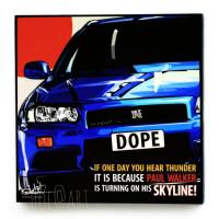 ราคา รูปภาพ รถ Nissan Skyline GTR R34 Car จีทีอาร์ รูปภาพ​ติดผนัง pop art กรอบรูป Supercar รถสปอร์ต รถยนต์ แต่งบ้าน ของขวัญ (3165710487)