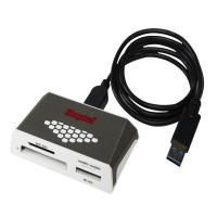 ราคา Kingston FCR-HS4 USB 3.0 Hi-Speed Media Reader, Grey/White (21173860284)