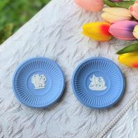 ราคา จานโชว์ Wedgwood Blue Jasperware Round Fluted Tinket Dish ขนาดเล็กน่ารัก จานสวย จานอังกฤษ จานเซรามิก ของสะสม ชาอังกฤษ (10220670903)