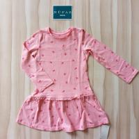 ราคา KATUN *Mothercare เดรสผ้าฝ้ายแขนยาวสีชมพู ปักผีเสื้อ เดรสผ้าฝ้ายสีชมพู แขนยาวเดิม (44464728080)