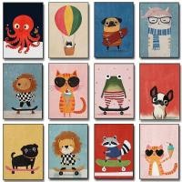 ราคา สัตว์ที่มีสีสันโปสเตอร์สนุกการศึกษาเย็นแมวลูกแมวอ่านสุนัขเนอสเซอรี่พิมพ์ผ้าใบภาพวาดภาพผนังตกแต่งบ้าน (42027458922)