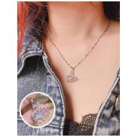 ราคา สร้อยคอไทเทเนียมแฟชั่นสตรี Swan Motif Diamond Zircon ผสมไทเทเนียมสีชมพู (29215177050)