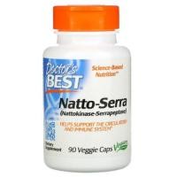 ราคา Doctor's Best, Natto-Serra [ 90 Veggie Caps ] with Serrapeptase Enzyme, Nattokinase Doctor's Best, Nattokinase, (3067859385)