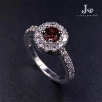 ราคา “แดงแก่ก่ำ” แหวนหมั้นเงินแท้ 925 ฝังโกเมน (Garnet) หนึ่งในมณีนพเก้าเสริมดวง | Jaruta Jewelry (1801519129)