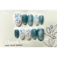 ราคา เล็บปลอมยาวกลาง ทรงอัลมอน (23170474662)