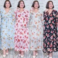 ราคา แม็กซี่เดรสสาวอวบผ้าชีฟอง (8515541151)