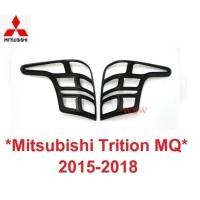 ราคา สีดำด้าน ครอบไฟท้าย Mitsubishi Triton MQ 2015 - 2018 มิตซูบิชิ ไทรทัน ครอบไฟท้าย ฝาครอบท้าย ไฟท้าย ของแต่ง triton 2017 (24890960851)