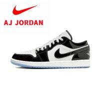 ราคา Jordan Air Jordan 1LowConcord patent leather anti-slip wear-resistant lightweight low top retro prison sneakers white (23752418496)