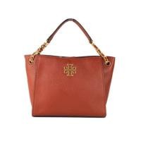 ราคา Tory Burch (82303) Britten Mini Pebbled Leather Sumac Crossbody Tote Handbag (13949688489)