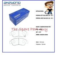 ราคา ผ้าเบรคหน้า Akebono Honda City SEL GD8 / Jazz SAA GD (48301852795)