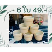 ราคา กระถางดินเผาทรงขอบจิ๋ว 1.5 นิ้ว แบบเซต 6 ใบ 59 บาท (8586921274)