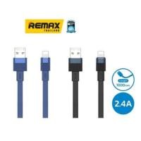 ราคา REMAXแท้!!! สายชาร์จ USB Iโฟน สายซิลิโคนแบน 2.4A ยาว1เมตร ดำ/น้ำเงิน RC-C001i **รับประกัน1ปี** (14545922449)