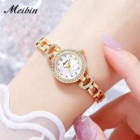 ราคา 2026 แฟชั่นกีฬาสไตล์ใหม่ Meibin ของแท้เครื่องประดับสร้อยข้อมือนาฬิกาผู้หญิง All-Match Fritillary Diamond-Studded แผ่นขนาดเล็กควอตซ์นาฬิกากันน้ํา e46 (46555689552)