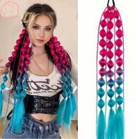 ราคา MIOSHOP เด็ก Bubble Ponytail Extension, น้ําหนักเบาพร้อมผม Tie สีผม, Handmade ถัก 20" แฟชั่นผู้หญิง Ombre Crazy Hair Day อุปกรณ์เสริม (54102864955)