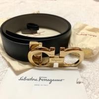 ราคา [SALVATORE FERRAGAMO REVERSIBLE AND ADJUSTABLE GANCINI BELT in Urban Grey] เข็มขัดแบรนด์ Ferragamo สายใช้ได้ทั้งสองด้าน (2382946457)