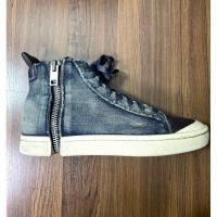 ราคา Diesel S-Nentish Zip Round High Top denim sneakers(used) (29655007950)
