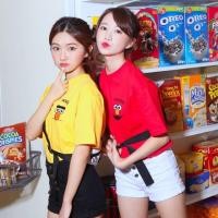 ราคา เสื้อโอเวอร์ไซต์ oversize ปักลายเอลโม่ (1778174258)