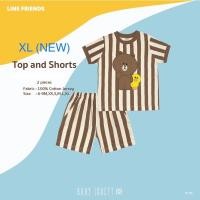 ราคา Babylovett LINE FRIENDS หมีบราวนืลายทาง XL (NEW!!) เทียบsize 4-5t (19532627896)