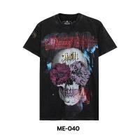 ราคา เสื้อร็อค เสื้อวง เสื้อยืด คอกลม สีดำ สกรีน ลายกระหัวโหลก ข้างหน้า สกรีนปีกข้างหลัง Rock and roll Minute Mirth (9839868081)