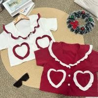 ราคา My Hart เสื้อเชิ้ตระบายหัวใจ✨ (24602679509)