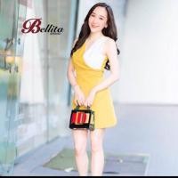 ราคา เดรสสั้นสีเหลือง ป้าย Bellita Size M (6100218648)