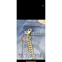 ราคา Genuine leather Chain bag โซ่ทองเหลืองแท้ ไว้คล้องกระเป๋าสตางค์ เท่ๆ แถมพวจกุญแจกหนังวัว (9347421051)