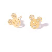ราคา jewelry ต่างหูทอง 18k ง่ายและน่ารักเพชรเต็มมิกกี้เมาส์ต่างหูต่างหู 422e (4689127323)