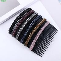 ราคา MIQUS หวีผมทรงเรียบหรูสำหรับผู้หญิงพร้อมคริสตัล Swarovski และแถบคาดศีรษะสำหรับหางม้าและโองการ (45056300390)