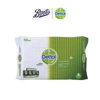 ราคา Dettol เดทตอล ผ้าเช็ดทำความสะอาดผิวแบบเปียก แอนตี้แบคทีเรีย จำนวน 50 แผ่น (10045490317)