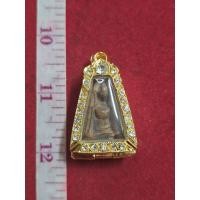 ราคา พระผงสุพรรณกรุวัดพระศรีมหาธาตุเนื้อดินเผาแก่งพร้อมกรอบทองใบค่อนแท้เป็นของแท้รับประกันจังหวัดสุพรรณบุรี (25597254080)