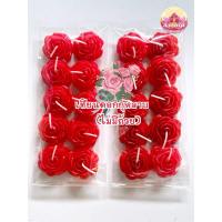 ราคา เทียนทีไลท์กุหลาบ สีแดง (ไม่มีถ้วย) (24786610210)