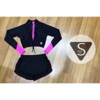 ราคา ชุดดำน้ำ/ชุดว่ายน้ำกันยูวี เสื้อครอปซิปหน้า+กางเกงขาสั้น by SummerSister (702769512)