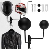 ราคา ที่วางหมวกกันน็อคมอเตอร์ไซค์แบบ Dual-Ball ติดผนัง 180° ที่แขวนหมวกกันน็อคแบบหมุนได้พร้อมตะขอชั้นวางหมวกกันน็อคโลหะ (26991062258)