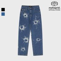 ราคา [MAHAGRID] BULLET MARK DENIM PANT _สไตล์เกาหลี (56903542295)