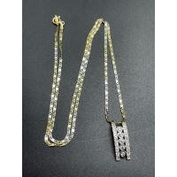 ราคา สร้อยจี้เพชรแท้Jubileeบนสร้อยคอทอง18Kยาว18“ Italy 2tone จี้เพชรแท้น้ำ98ขาวใสไม่มีตำหนิน้ำหนักรวม0.31ct หนักรวม4.3g (28062588740)