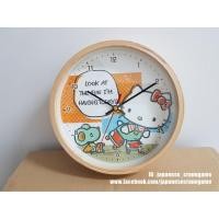 ราคา นาฬิกาติดผนังคิตตี้ Hello Kitty - Wood Clock ขนาด 22 cm นาฬิกาไม้วินเทจ ของแท้จาก Sanrio (ลิขสิทธิ์แท้จากญี่ปุ่น) (2066198183)