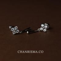 ราคา ✅ Chanrisma.Co - Flower Drop Earrings ต่างหูเงินเเท้925 | Sterling Silver (42723306795)