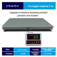 ราคา 0.75 X 0.75 M 2 Tons Industrial Digital Scale Commercial Electronic Weighing High Precision Weighbr (52703243907)