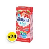 ราคา ดัชมิลล์ นมเปรี้ยว รสสตรอเบอร์รี่ 180มล. x24กล่อง นมเปรี้ยว นม (24812805175)